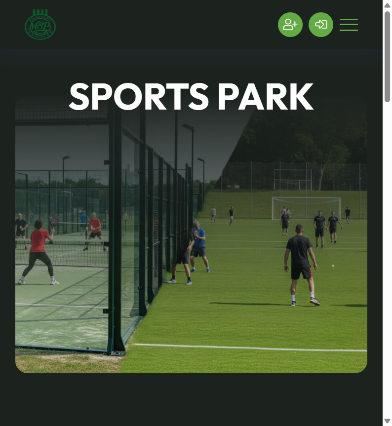 Masaki Sports Park website layout preview