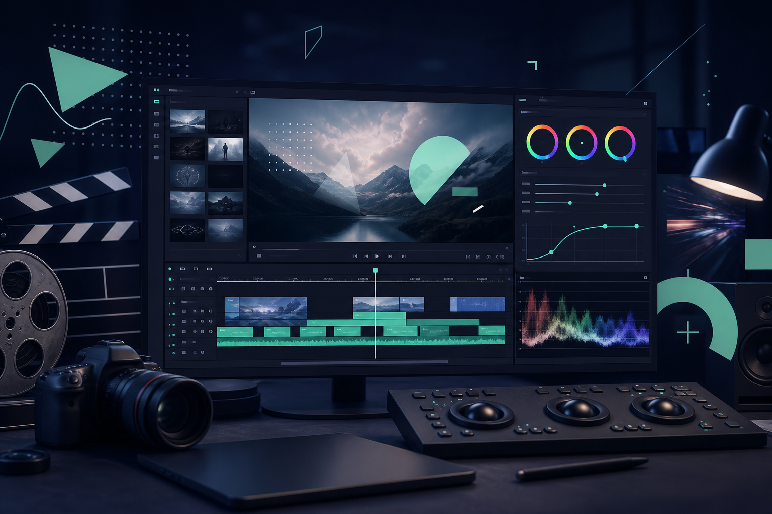 Professional video editing and motion graphics studio
